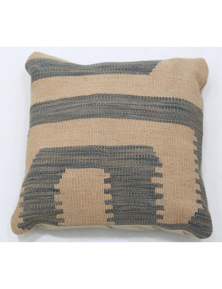 Hand Woven Tribal  Wool Pillow 1' 5" x 1' 5" - No. AT96673