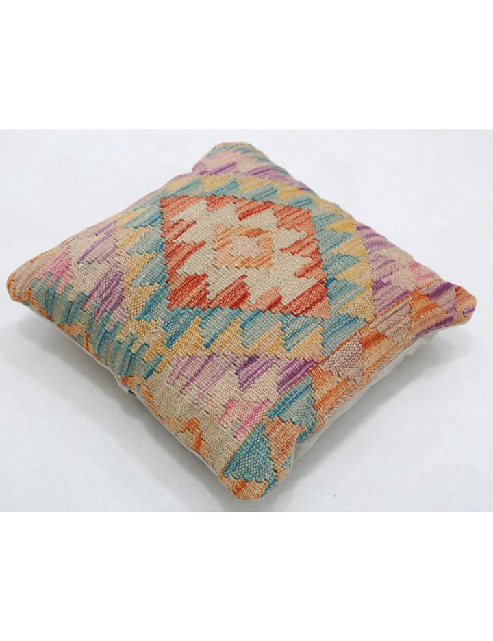 Hand Woven Tribal  Wool Pillow 1' 5" x 1' 5" - No. AT95379