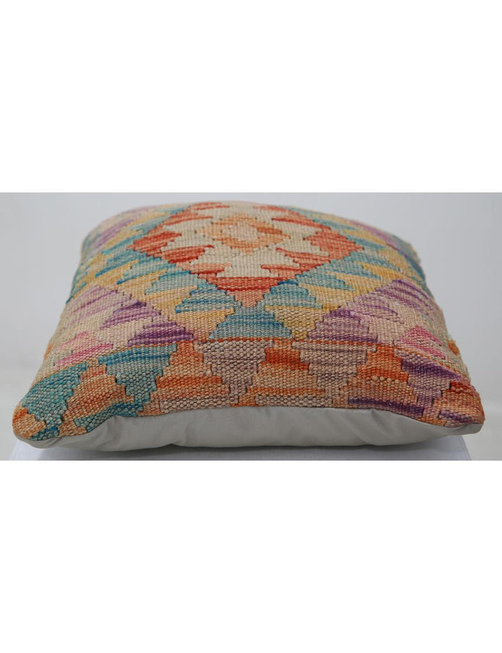 Hand Woven Tribal  Wool Pillow 1' 5" x 1' 5" - No. AT95379