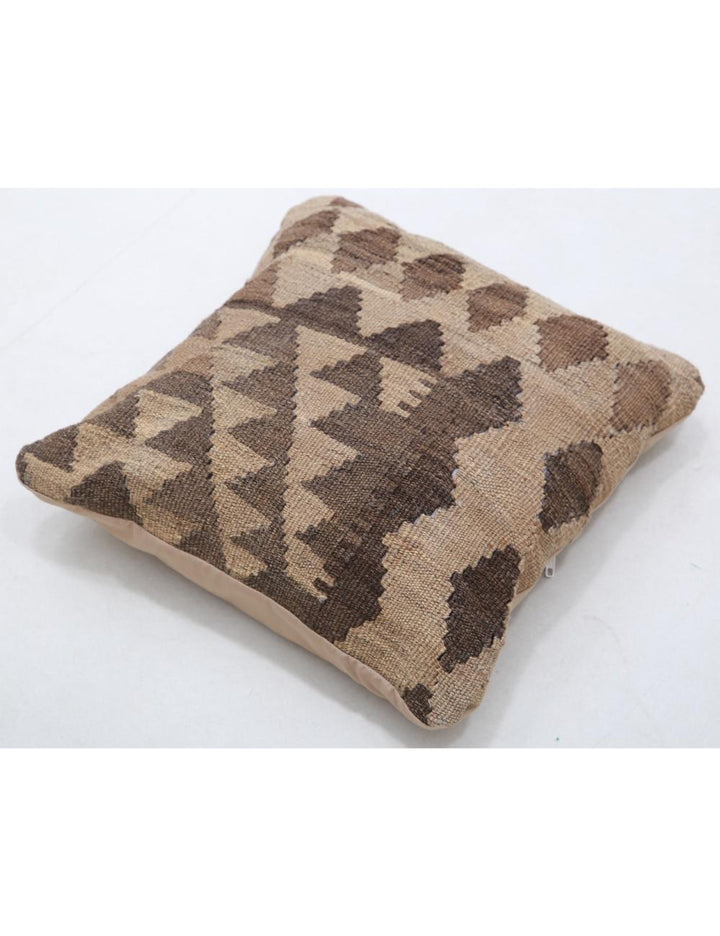 Hand Woven Tribal  Wool Pillow 1' 5" x 1' 5" - No. AT17039