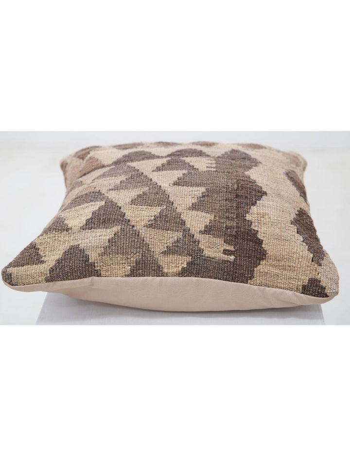 Hand Woven Tribal  Wool Pillow 1' 5" x 1' 5" - No. AT17039