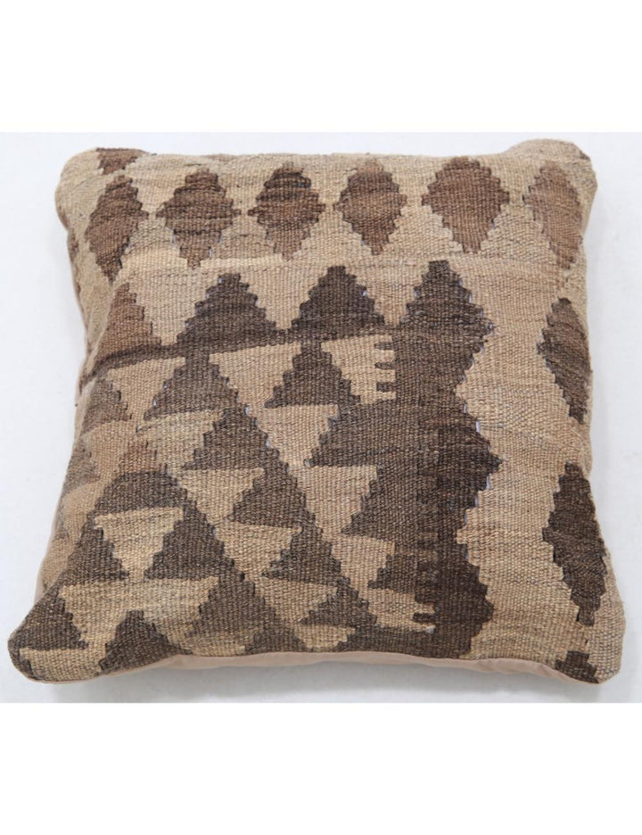 Hand Woven Tribal  Wool Pillow 1' 5" x 1' 5" - No. AT17039
