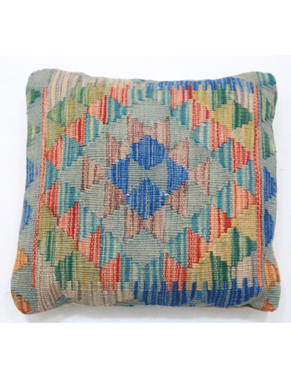 Afghan Tribal Pillow 1' 5" x 1' 5" Hand-Woven