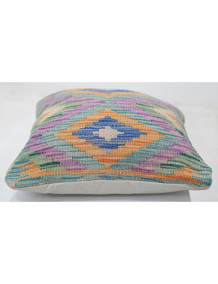 Hand Woven Tribal  Wool Pillow 1' 5" x 1' 5" - No. AT38632