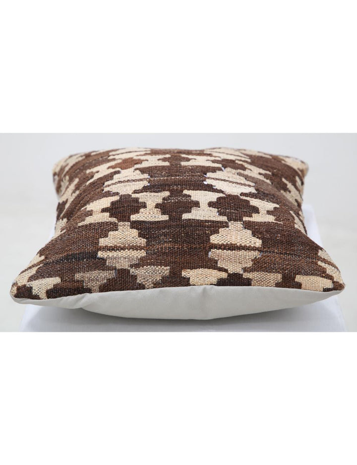 Hand Woven Tribal  Wool Pillow 1' 5" x 1' 5" - No. AT12662