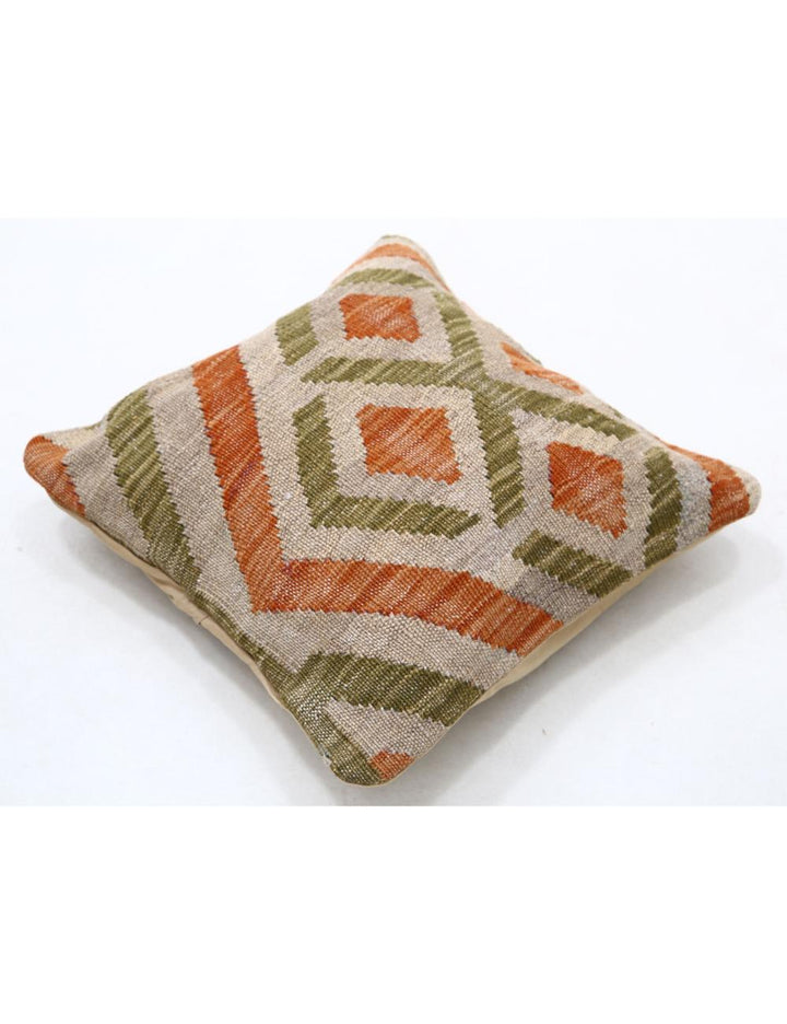 Hand Woven Tribal  Wool Pillow 1' 5" x 1' 5" - No. AT34939