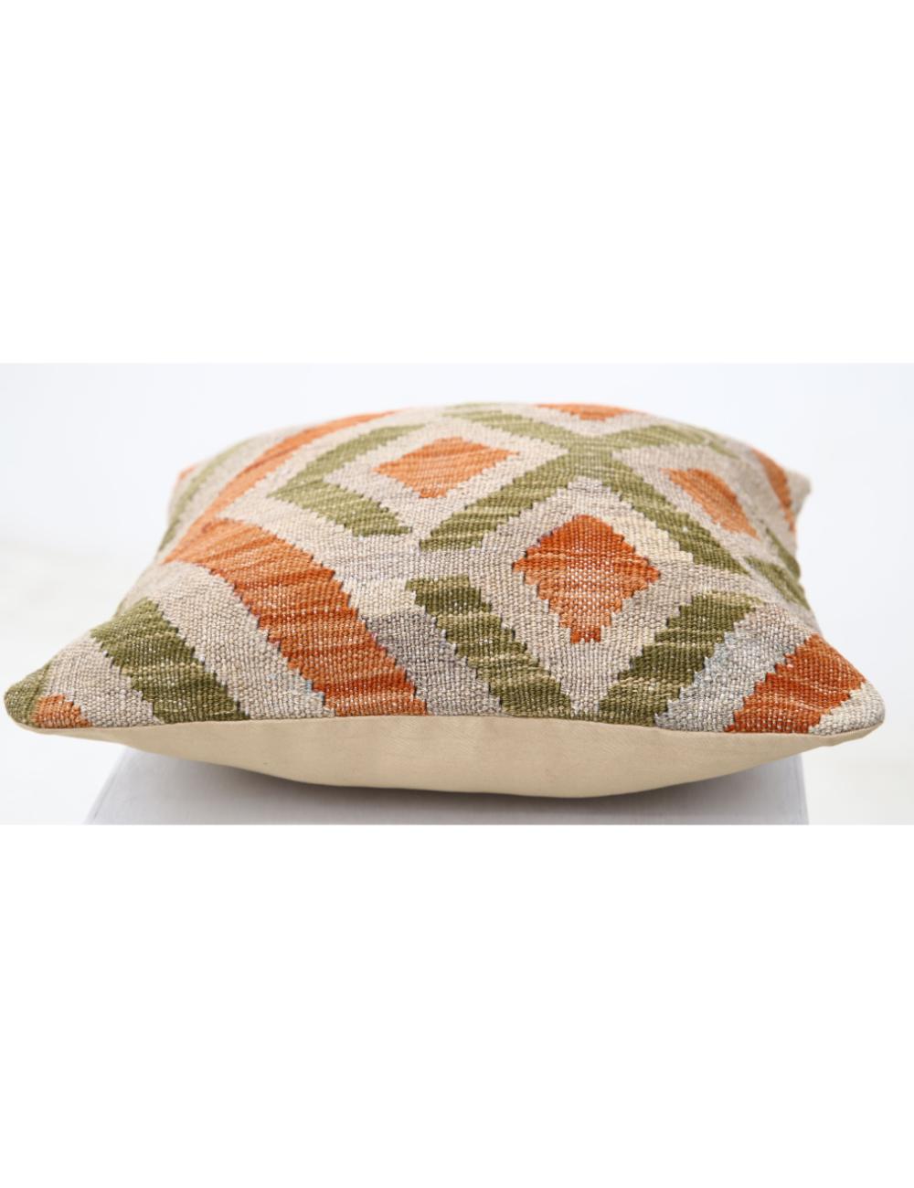 Hand Woven Tribal  Wool Pillow 1' 5" x 1' 5" - No. AT34939