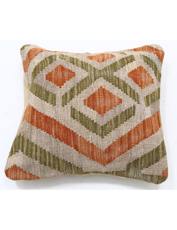 Hand Woven Tribal  Wool Pillow 1' 5" x 1' 5" - No. AT34939