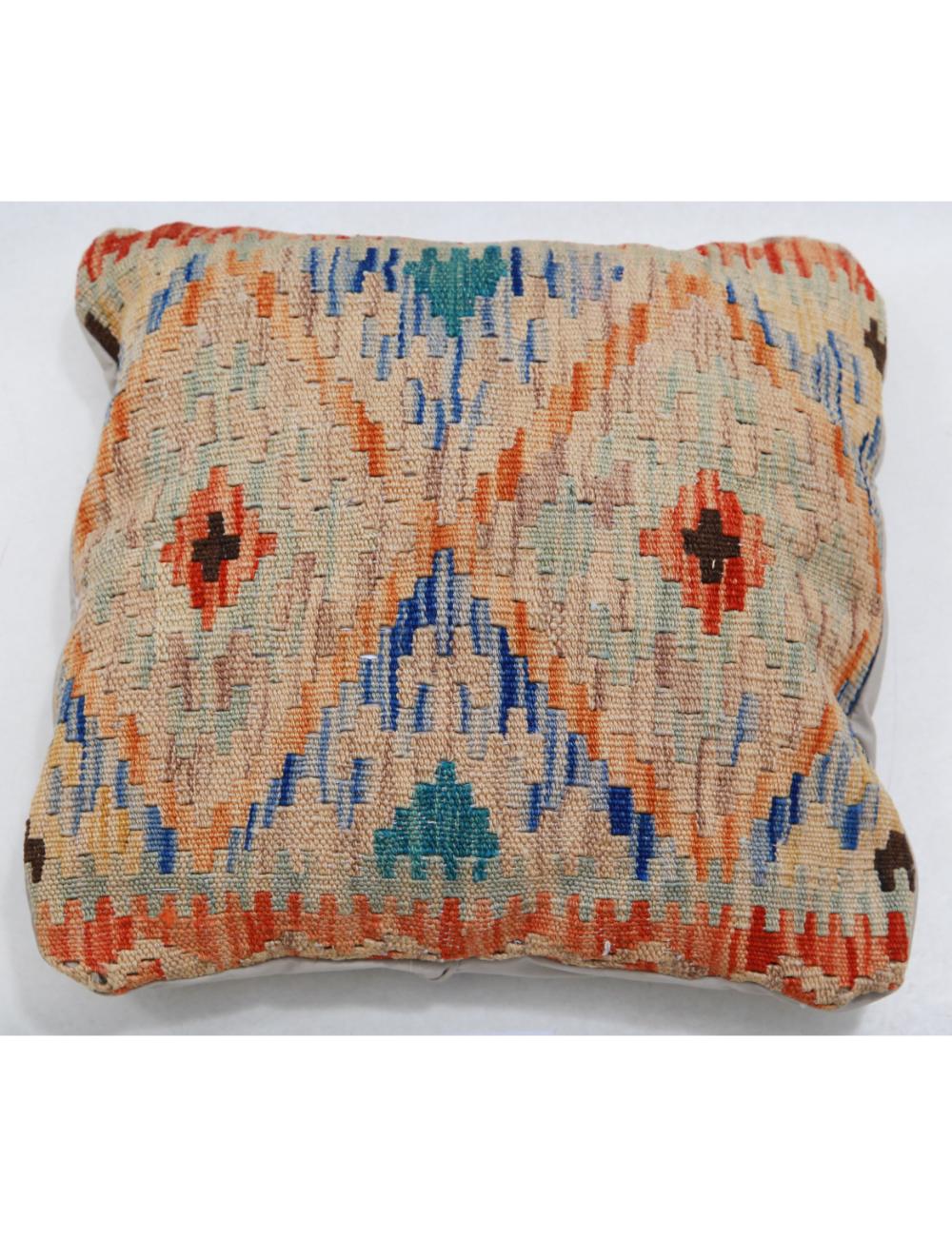 Afghan Tribal Pillow 1' 5" x 1' 5" Hand-Woven