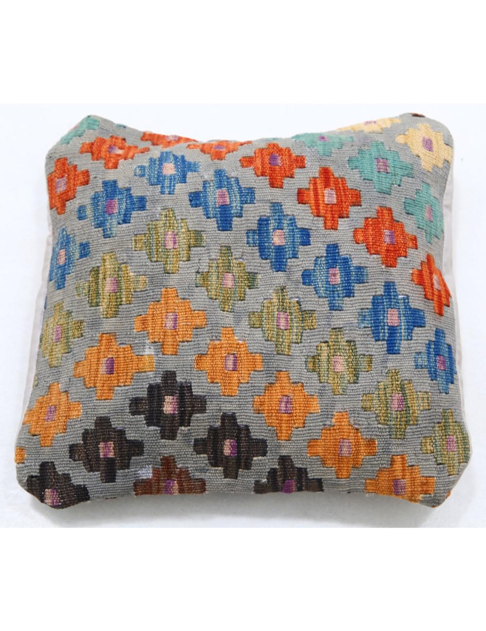 Afghan Tribal Pillow 1' 5" x 1' 5" Hand-Woven