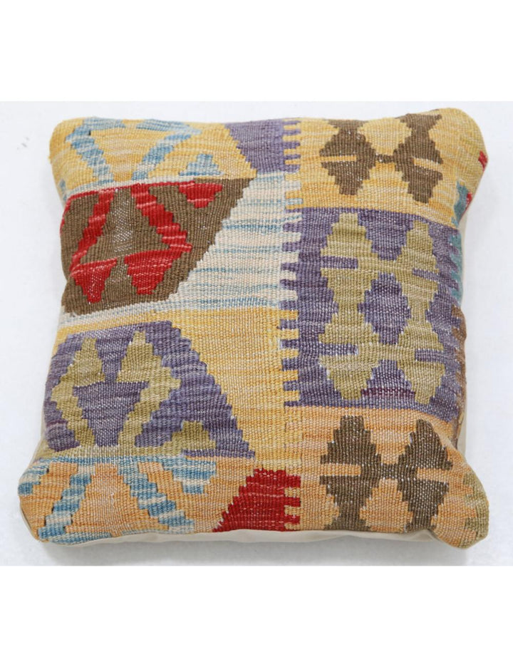 Afghan Tribal Pillow 1' 5" x 1' 5" Hand-Woven