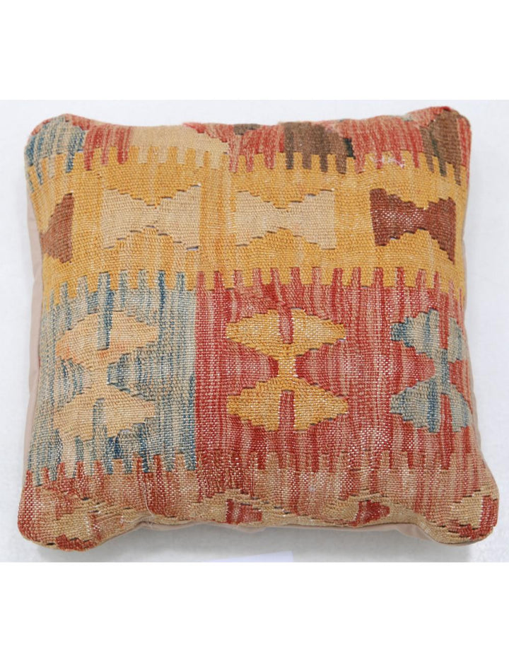 Afghan Tribal Pillow 1' 5" x 1' 5" Hand-Woven