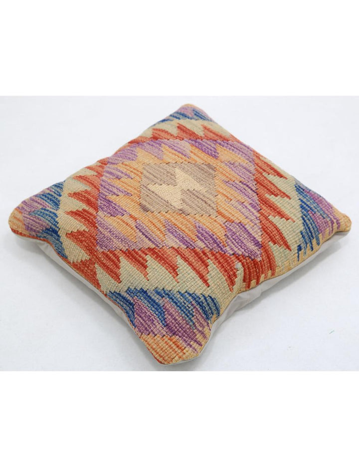 Hand Woven Tribal  Wool Pillow 1' 5" x 1' 5" - No. AT97051