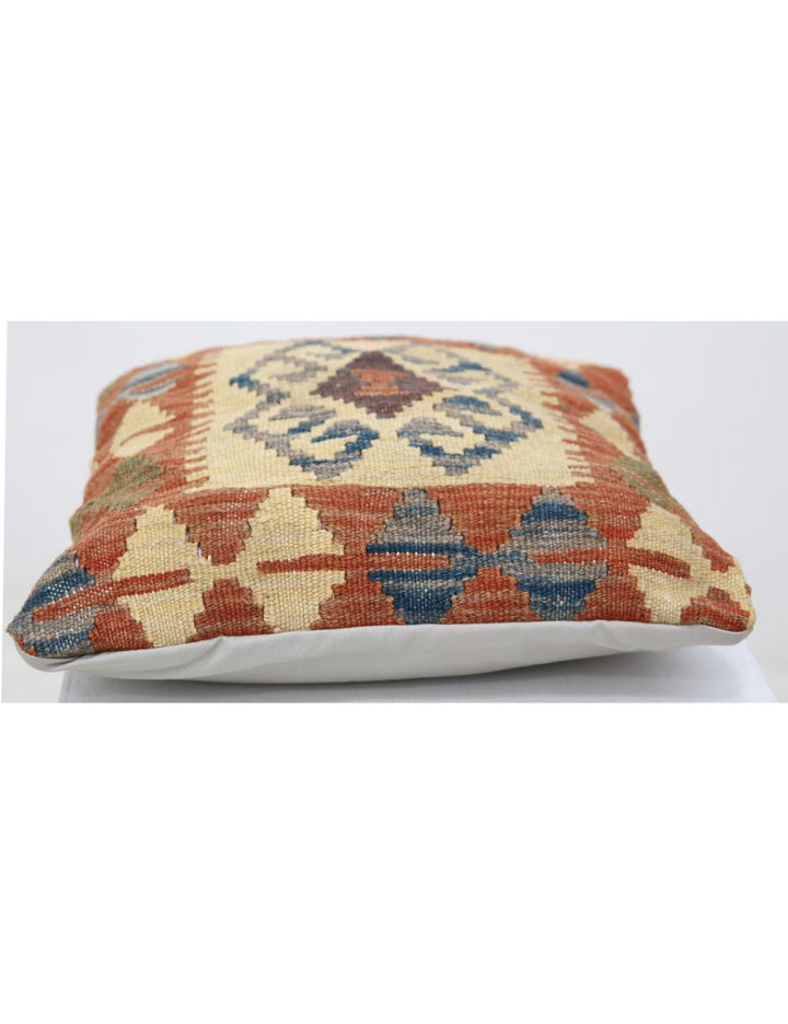 Afghan Tribal Pillow 1' 5" x 1' 5" Hand-Woven detail