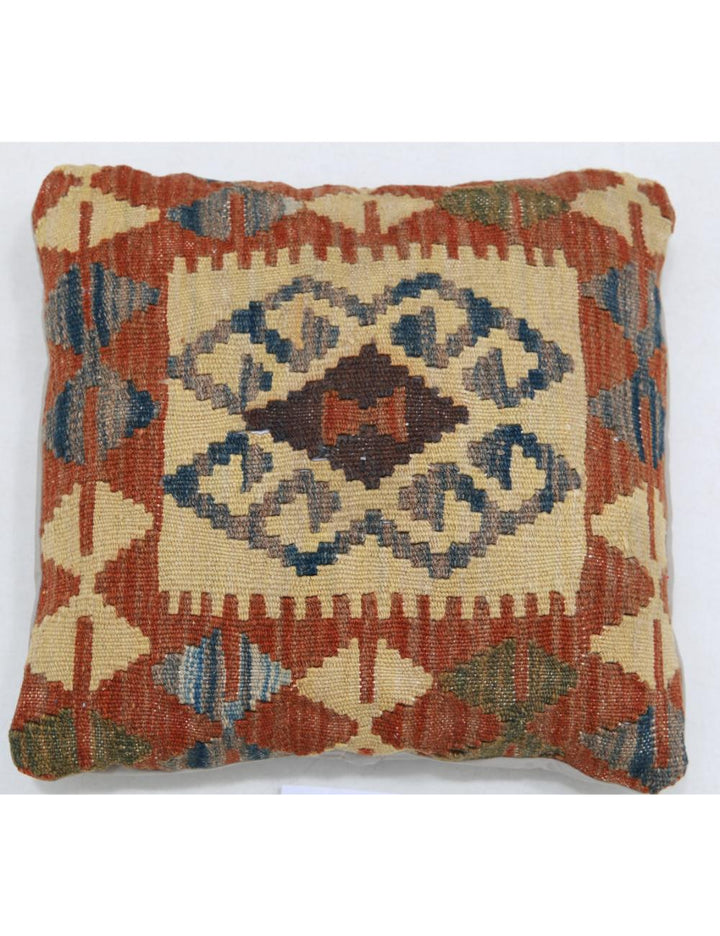 Afghan Tribal Pillow 1' 5" x 1' 5" Hand-Woven