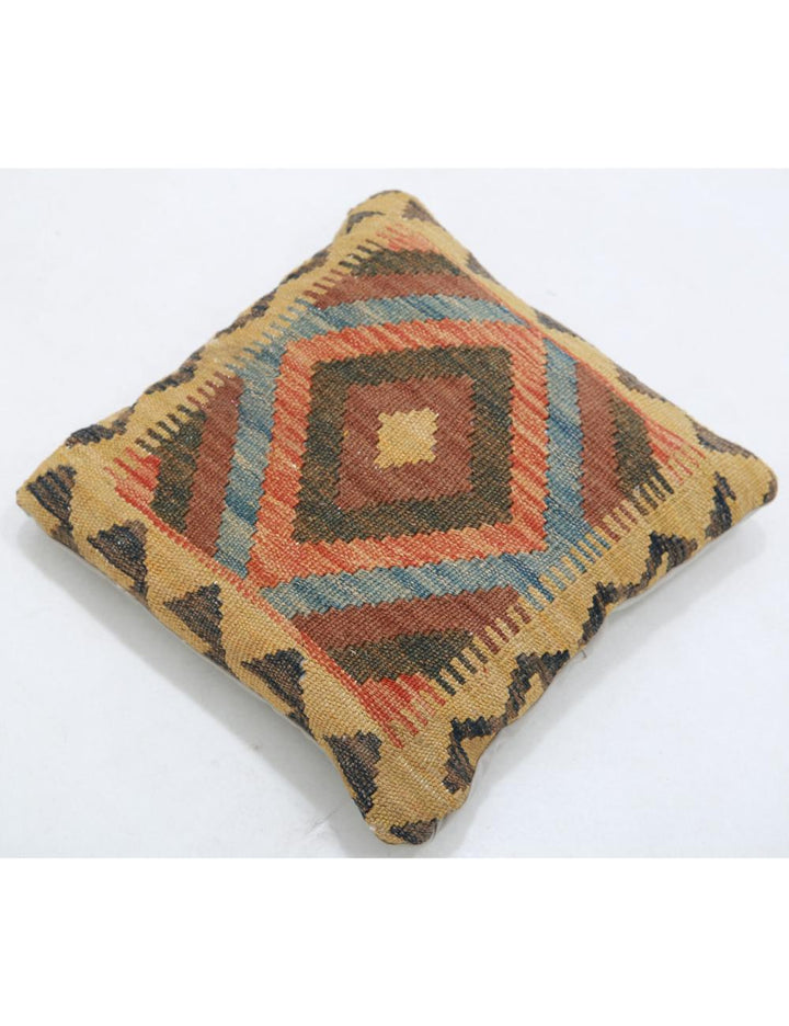 Hand Woven Tribal  Wool Pillow 1' 5" x 1' 5" - No. AT10927