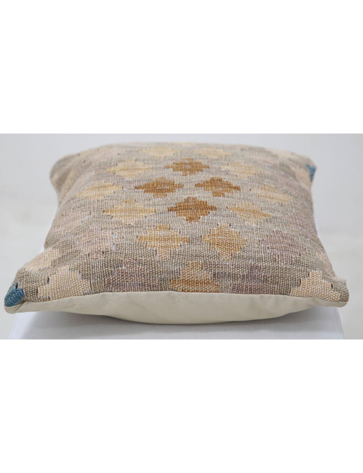 Afghan Tribal Pillow 1' 5" x 1' 5" Hand-Woven detail