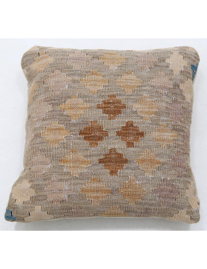 Afghan Tribal Pillow 1' 5" x 1' 5" Hand-Woven