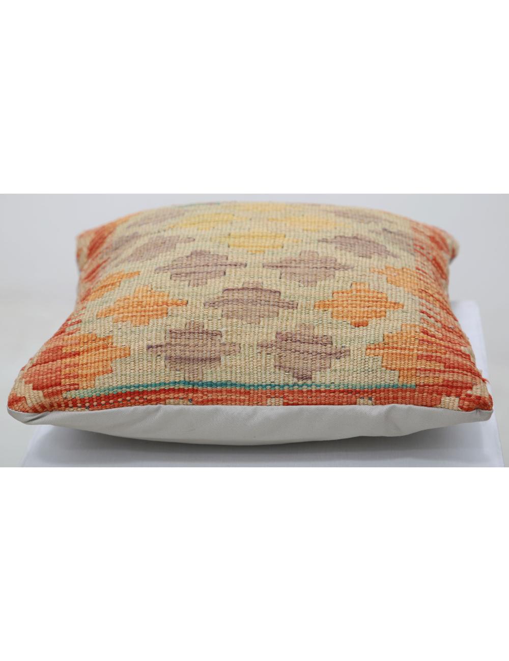 Hand Woven Tribal  Wool Pillow 1' 5" x 1' 5" - No. AT29336