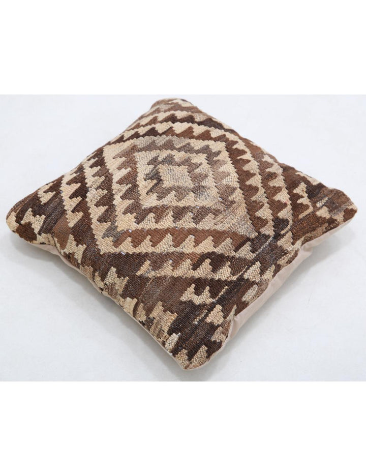 Afghan Tribal Pillow 1' 5" x 1' 5" Hand-Woven detail