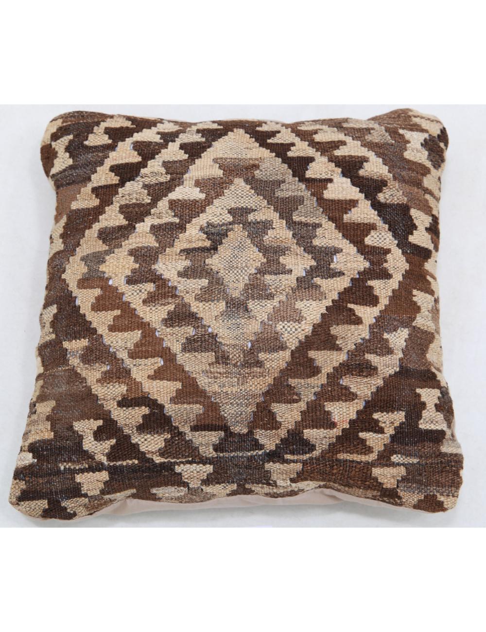Afghan Tribal Pillow 1' 5" x 1' 5" Hand-Woven