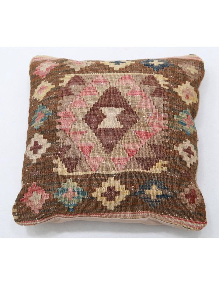 Afghan Tribal Pillow 1' 5" x 1' 5" Hand-Woven