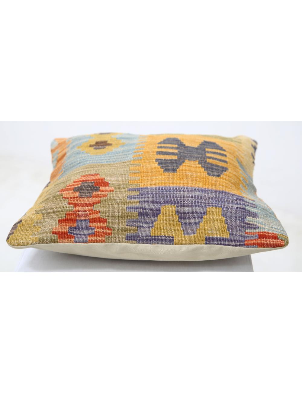 Hand Woven Tribal  Wool Pillow 1' 5" x 1' 5" - No. AT26729