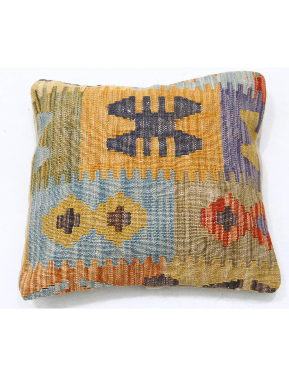 Afghan Tribal Pillow 1' 5" x 1' 5" Hand-Woven