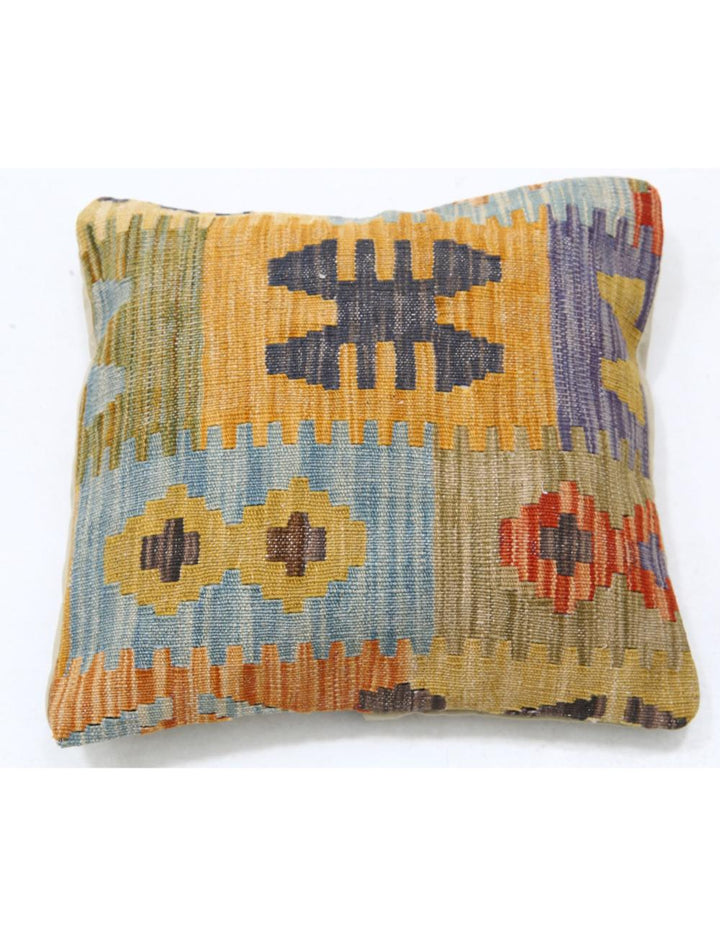 Hand Woven Tribal  Wool Pillow 1' 5" x 1' 5" - No. AT26729