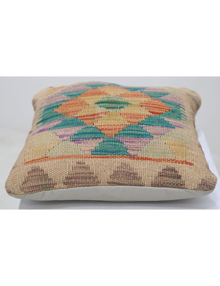 Afghan Tribal Pillow 1' 5" x 1' 5" Hand-Woven view