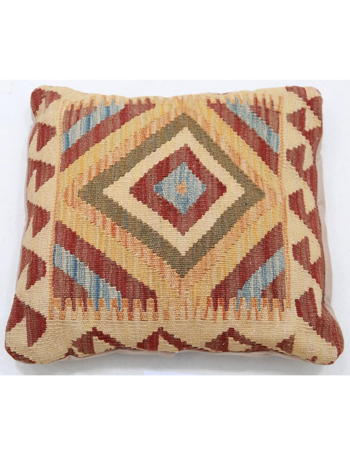 Hand Woven Tribal  Wool Pillow 1' 5" x 1' 5" - No. AT40299