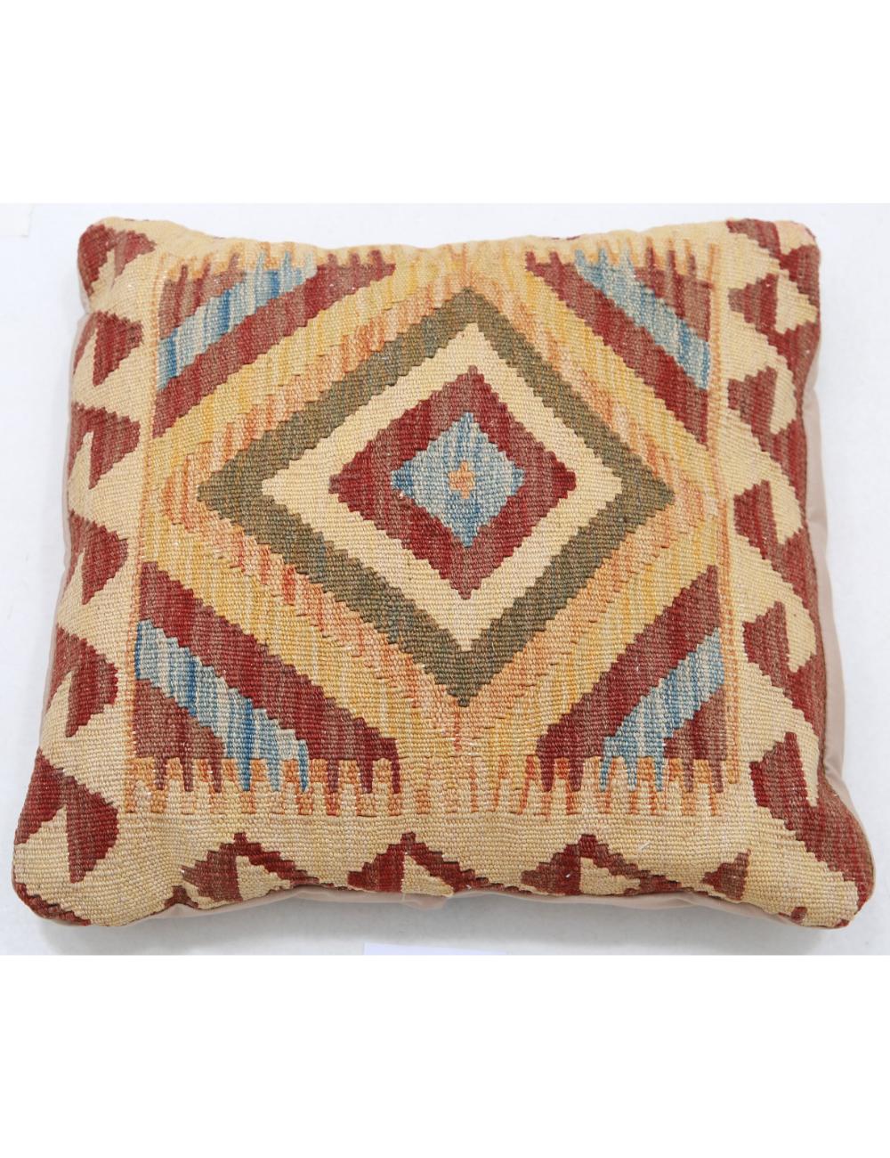 Afghan Tribal Pillow 1' 5" x 1' 5" Hand-Woven