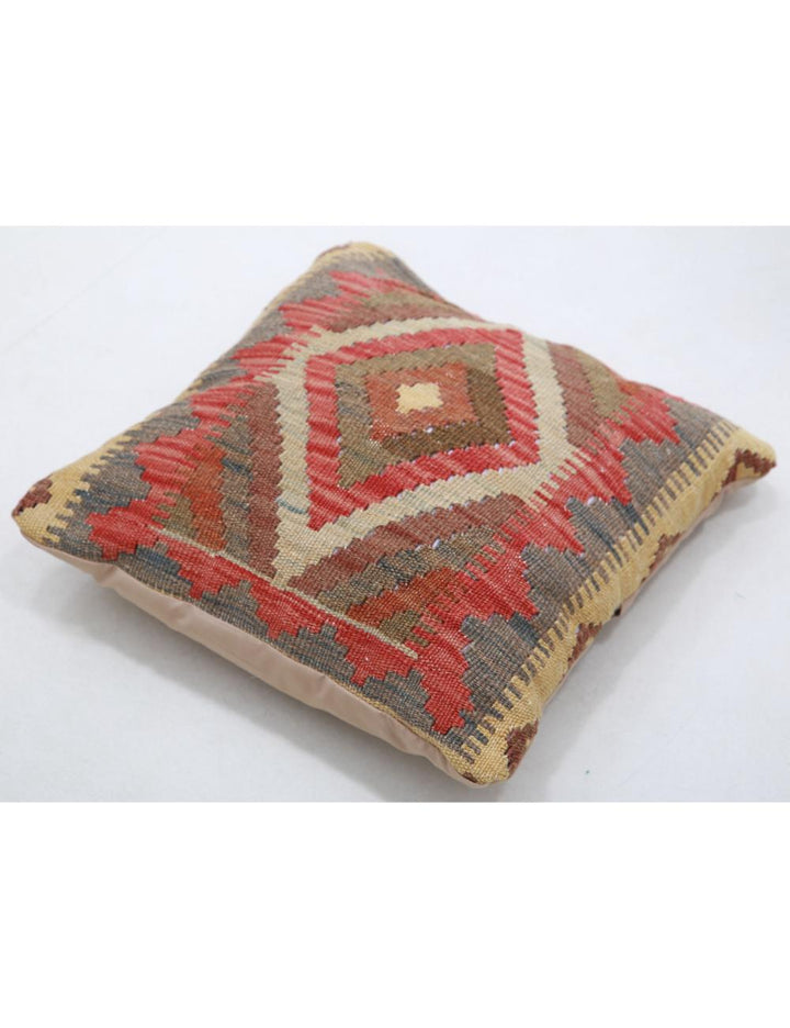 Hand Woven Tribal  Wool Pillow 1' 5" x 1' 5" - No. AT93037