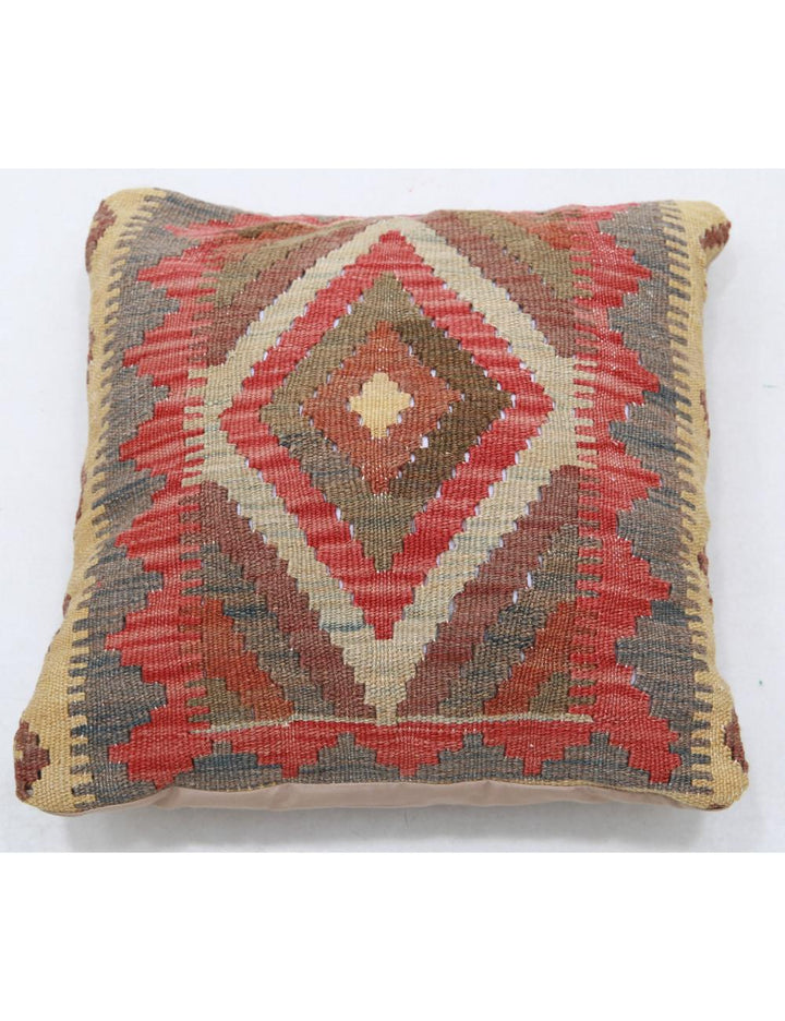 Hand Woven Tribal  Wool Pillow 1' 5" x 1' 5" - No. AT93037
