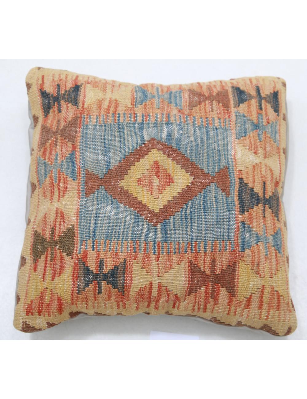 Afghan Tribal Pillow 1' 5" x 1' 5" Hand-Woven
