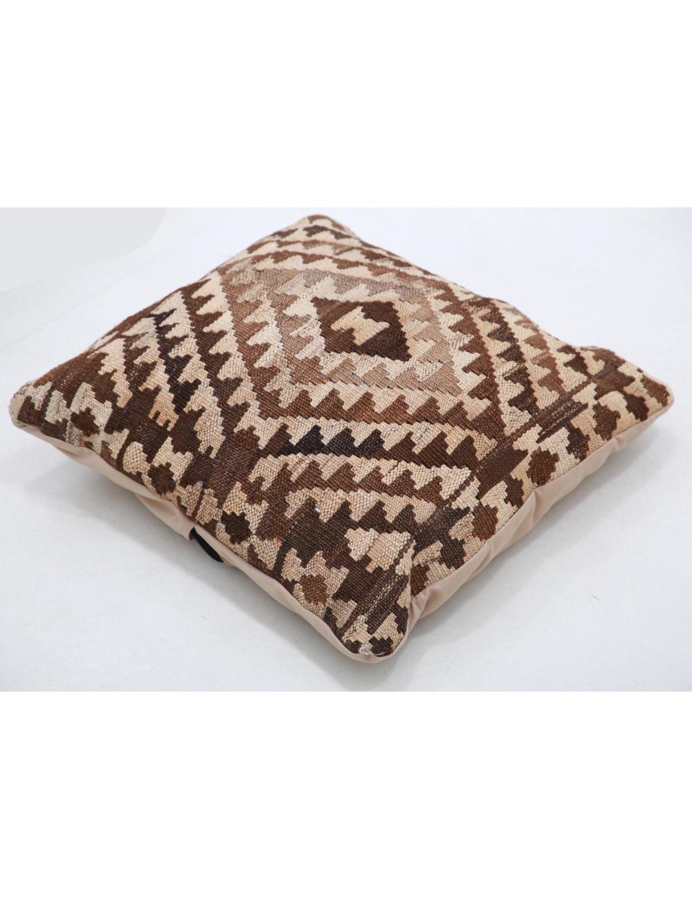 Afghan Tribal Pillow 1' 5" x 1' 5" Hand-Woven detail