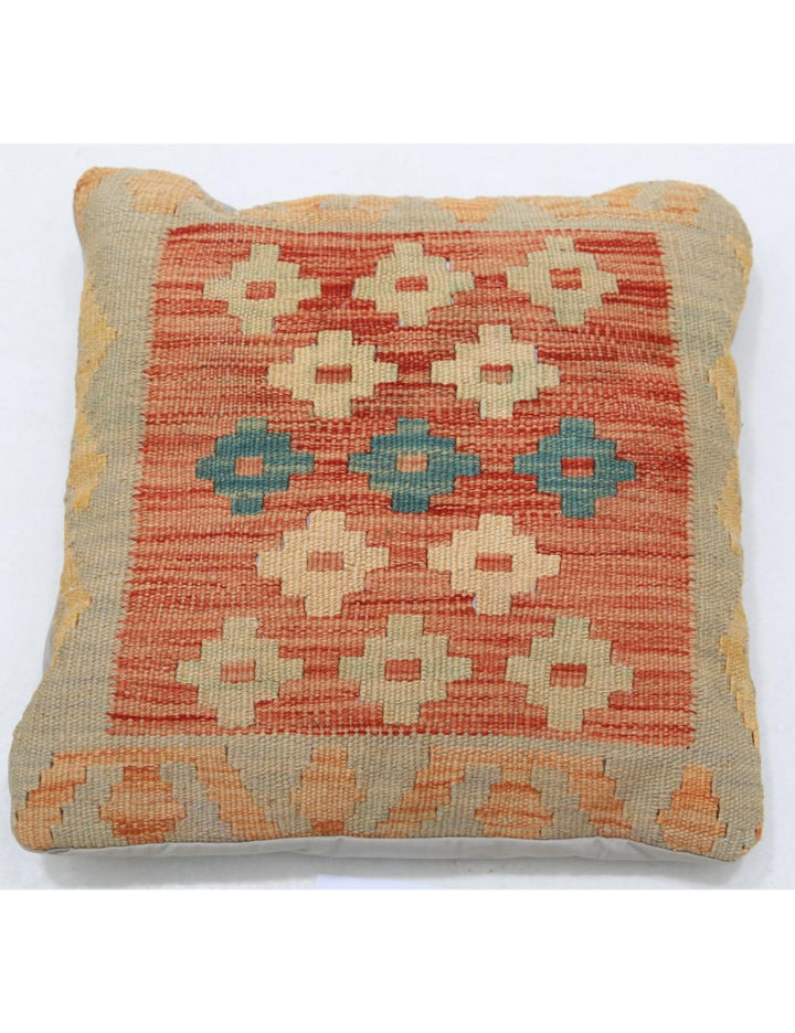 Afghan Tribal Pillow 1' 5" x 1' 5" Hand-Woven