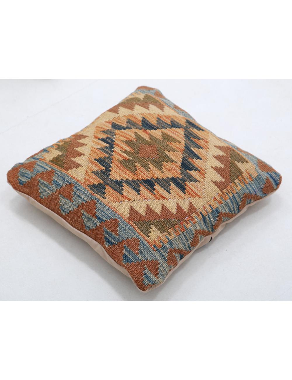 Hand Woven Tribal  Wool Pillow 1' 5" x 1' 5" - No. AT44678