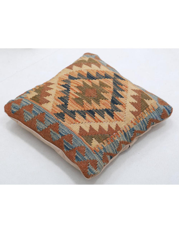 Hand Woven Tribal  Wool Pillow 1' 5" x 1' 5" - No. AT44678