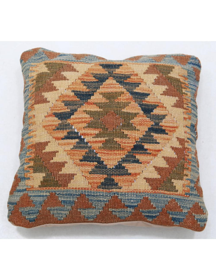 Hand Woven Tribal  Wool Pillow 1' 5" x 1' 5" - No. AT44678