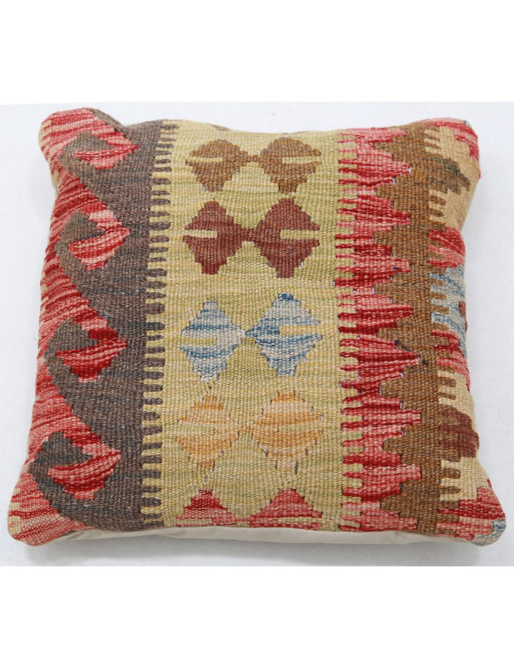 Afghan Tribal Pillow 1' 5" x 1' 5" Hand-Woven