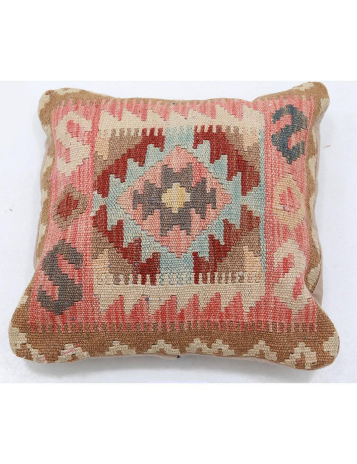 Afghan Tribal Pillow 1' 5" x 1' 5" Hand-Woven