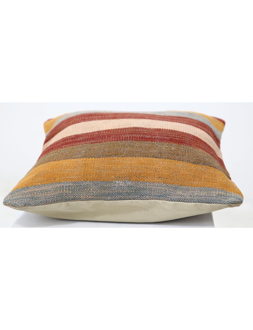 Afghan Tribal Pillow 1' 5" x 1' 5" Hand-Woven detail