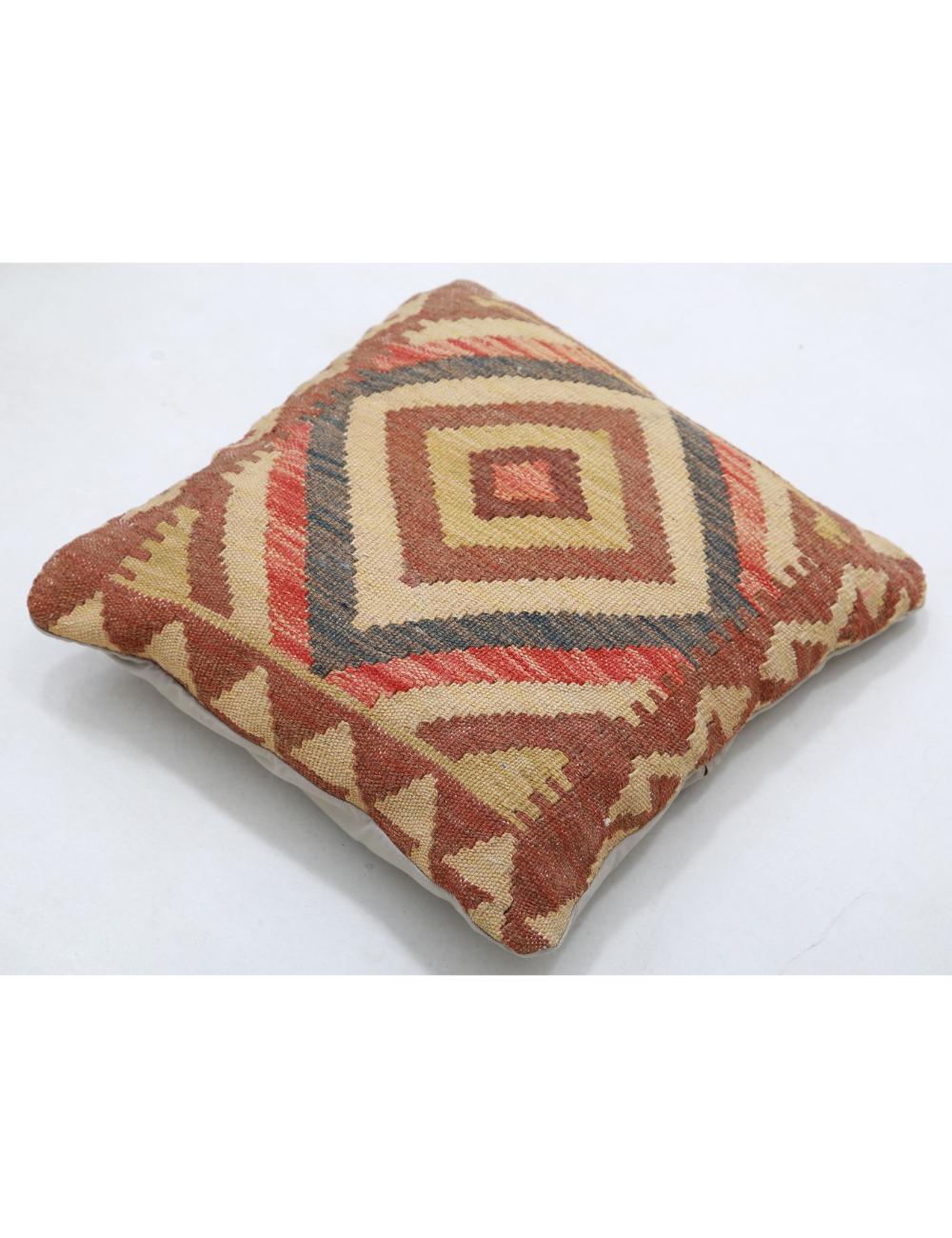 Hand Woven Tribal  Wool Pillow 1' 5" x 1' 5" - No. AT99499