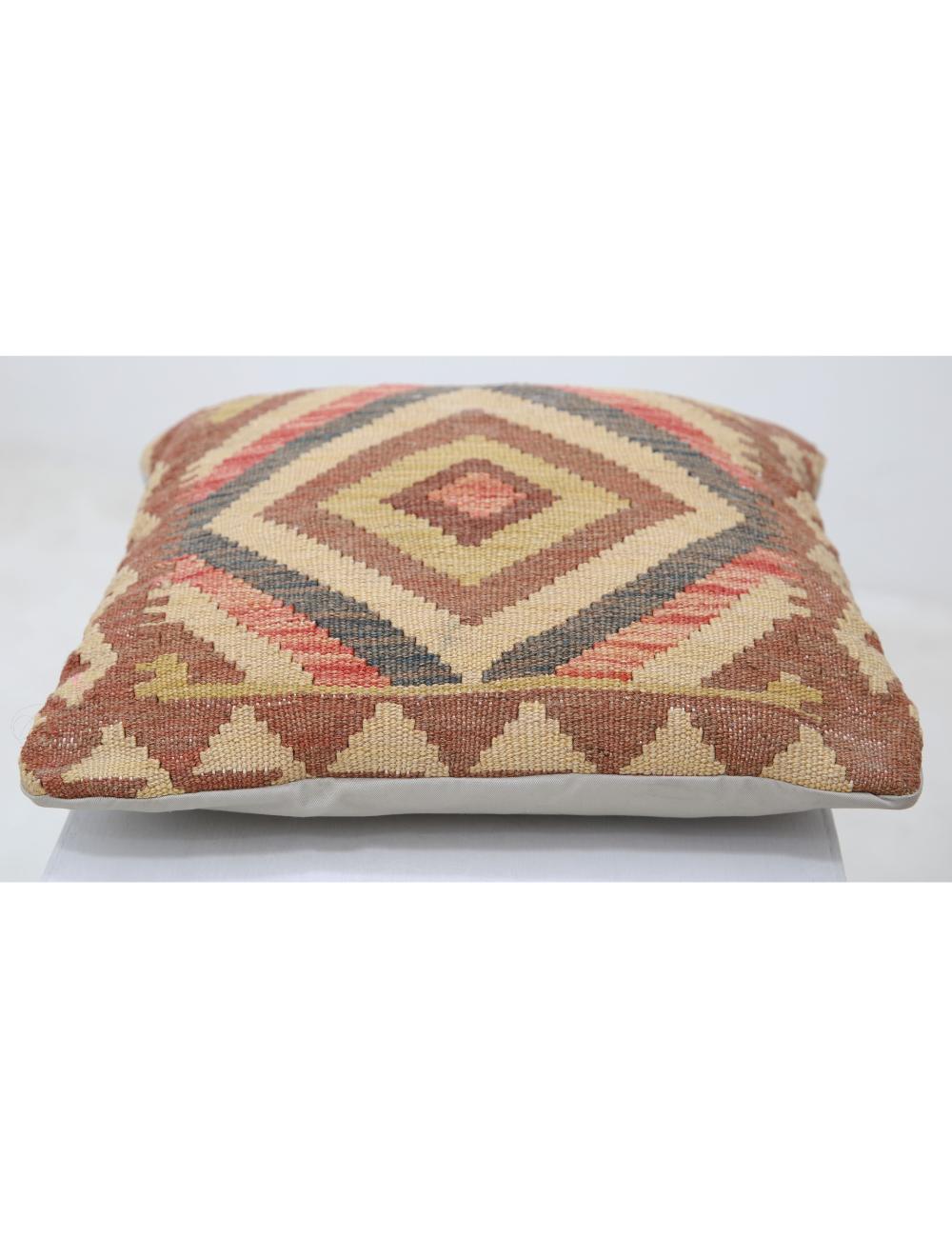 Hand Woven Tribal  Wool Pillow 1' 5" x 1' 5" - No. AT99499