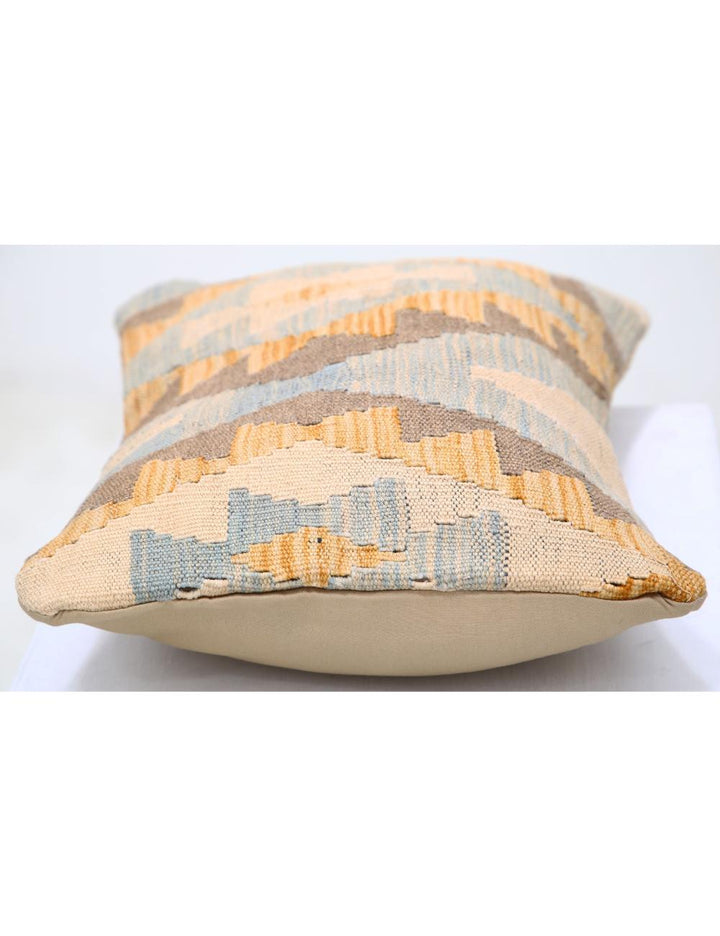Afghan Tribal Pillow 1' 0" x 1' 5" Hand-Woven detail
