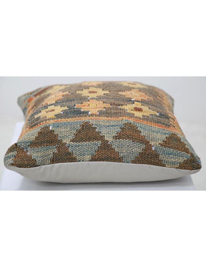 Afghan Tribal Pillow 1' 5" x 1' 5" Hand-Woven view
