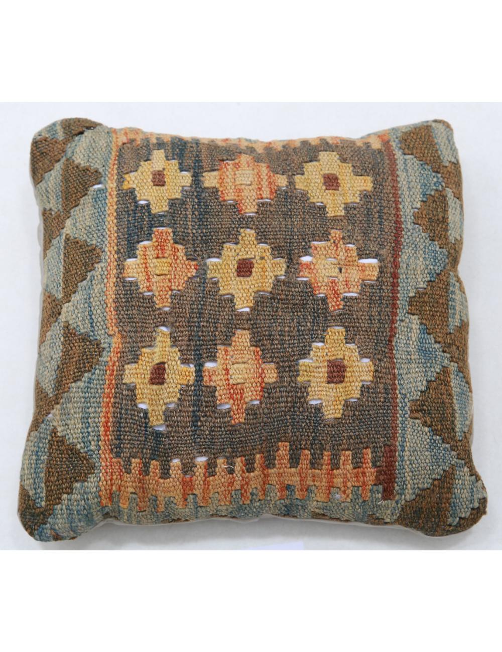 Afghan Tribal Pillow 1' 5" x 1' 5" Hand-Woven