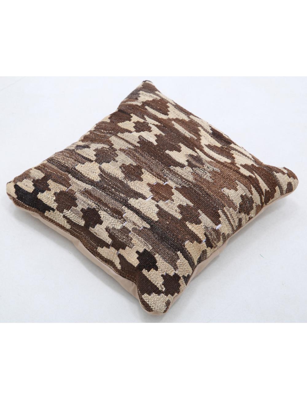 Hand Woven Tribal  Wool Pillow 1' 5" x 1' 5" - No. AT20498