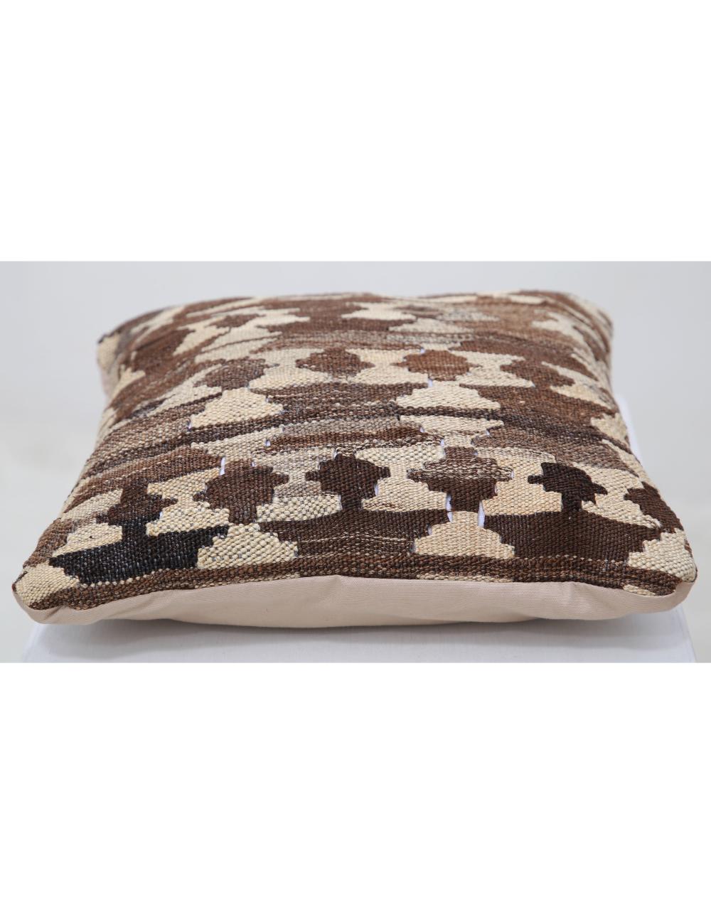 Afghan Tribal Pillow 1' 5" x 1' 5" Hand-Woven detail